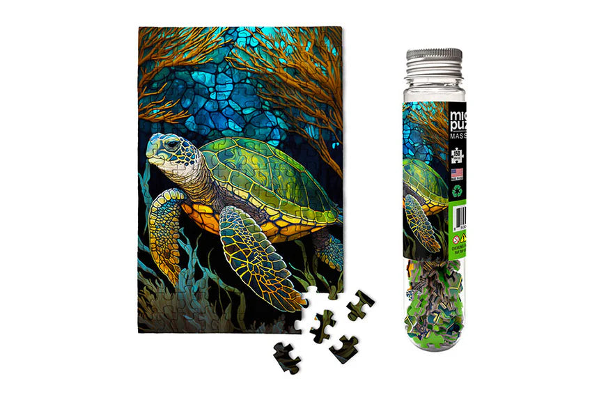 Sea Turtle Stained Glass Micro Puzzles