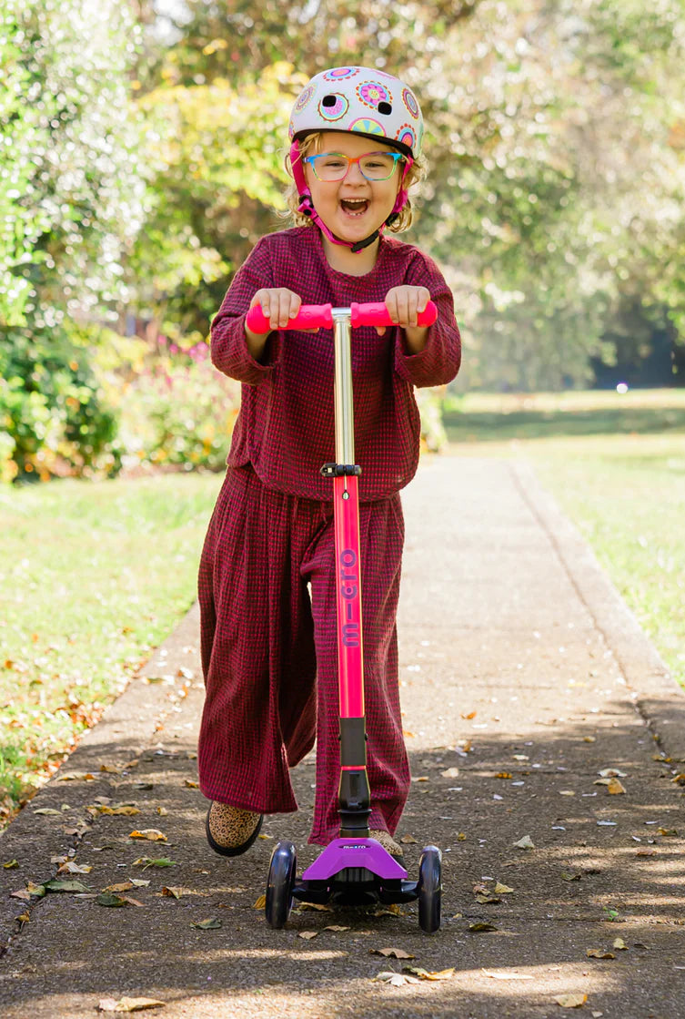 Maxi Deluxe Ultra Pink Neon Foldable Scooter