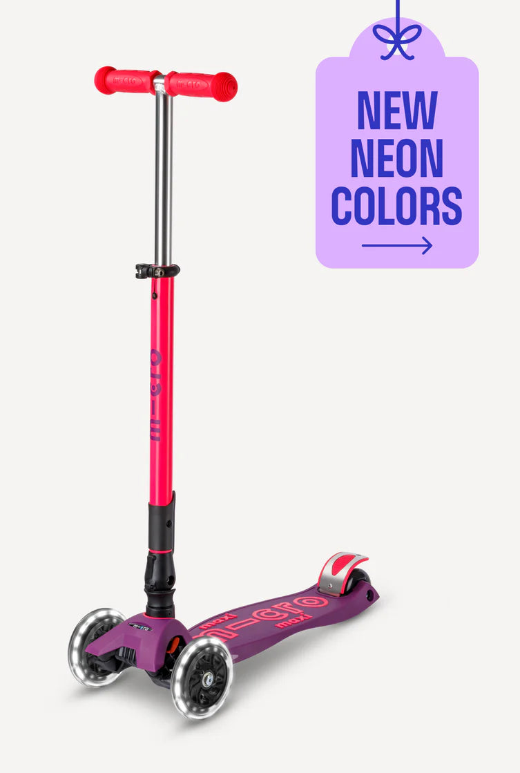 Maxi Deluxe Ultra Pink Neon Foldable Scooter