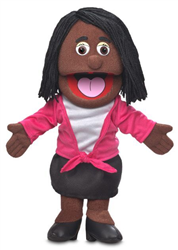 Silly Puppets Barbara Black Puppet 14"