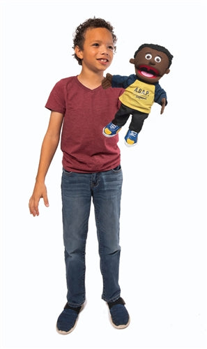 Silly Puppets Jordan Black Puppet 14"