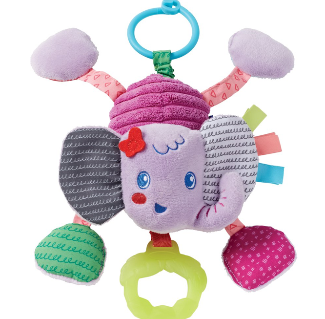 Elephant Jittery Pal Plush - Purple