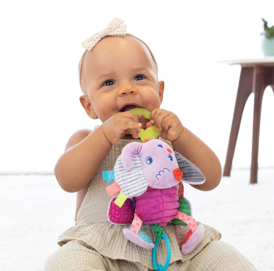 Elephant Jittery Pal Plush - Purple