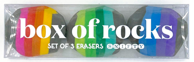 Box of Rocks Erasers