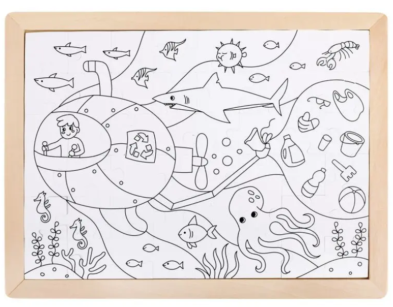 48 pc Ocean Rescue Wood Puzzle
