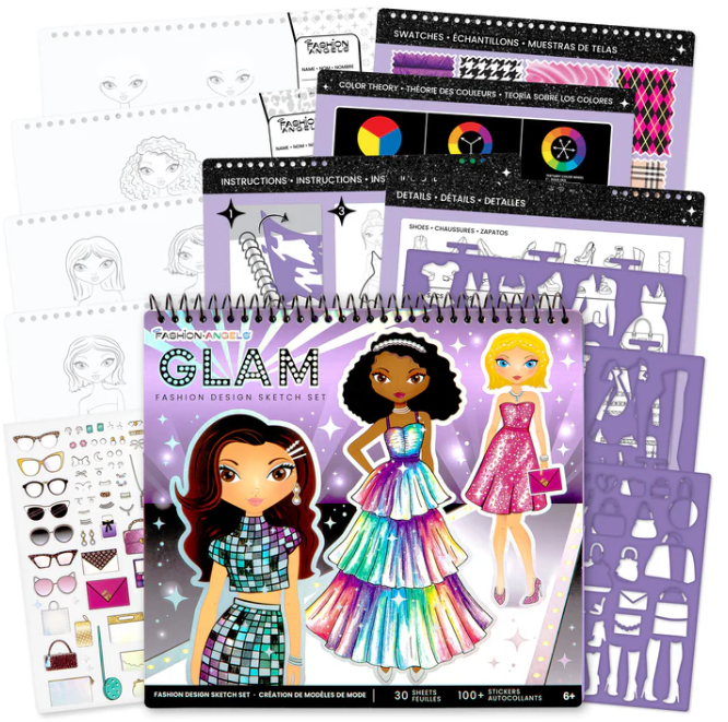 Glam Fashion Design Sketch Set