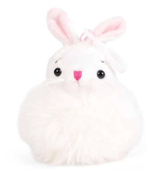 Pompom Bunny Stuffed Keyring