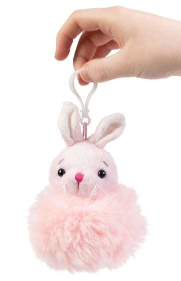 Pompom Bunny Stuffed Keyring