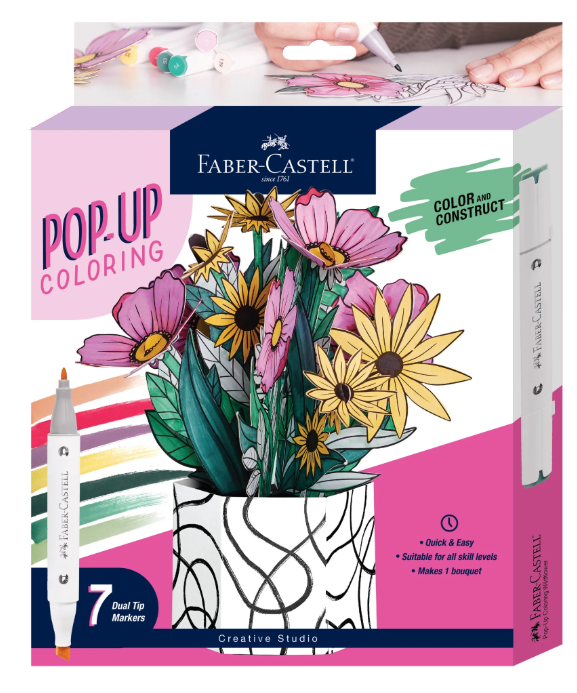 Wildflower Bunch Pop Up Coloring