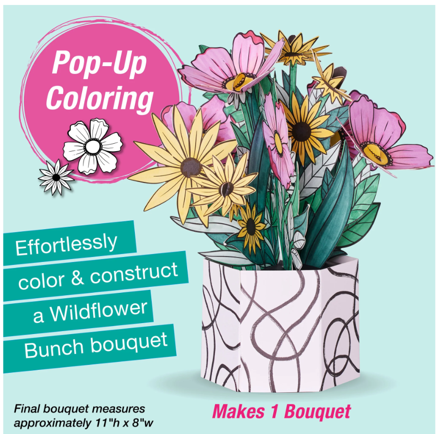Wildflower Bunch Pop Up Coloring