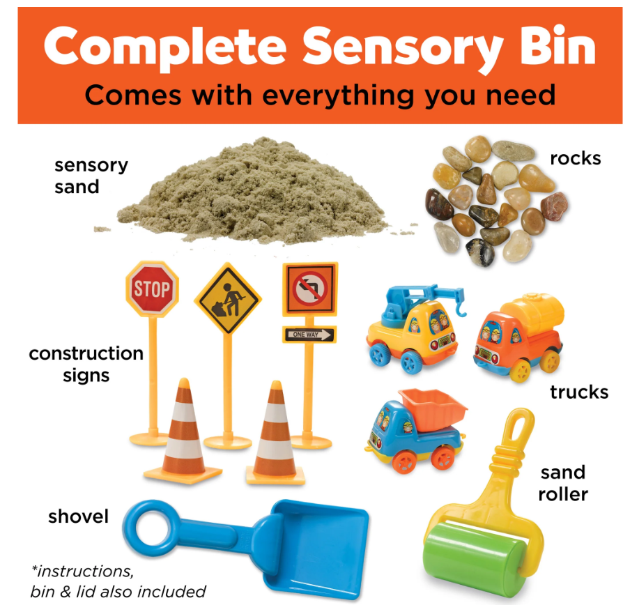 Construction Zone Sensory Bin