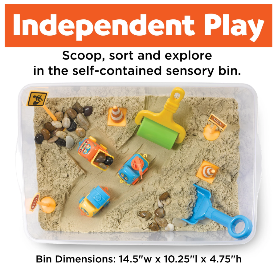Construction Zone Sensory Bin