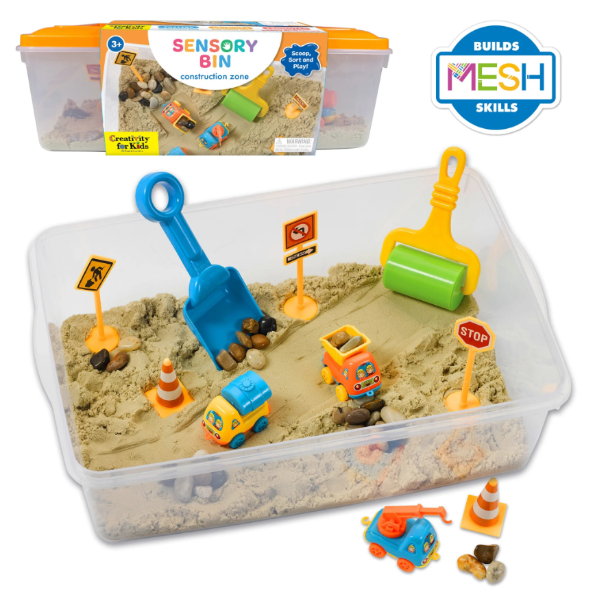 Construction Zone Sensory Bin