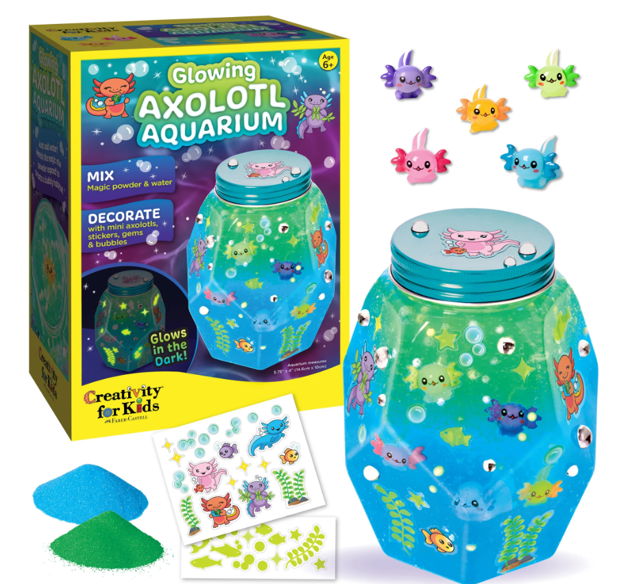 Glowing Axolotl Aquarium