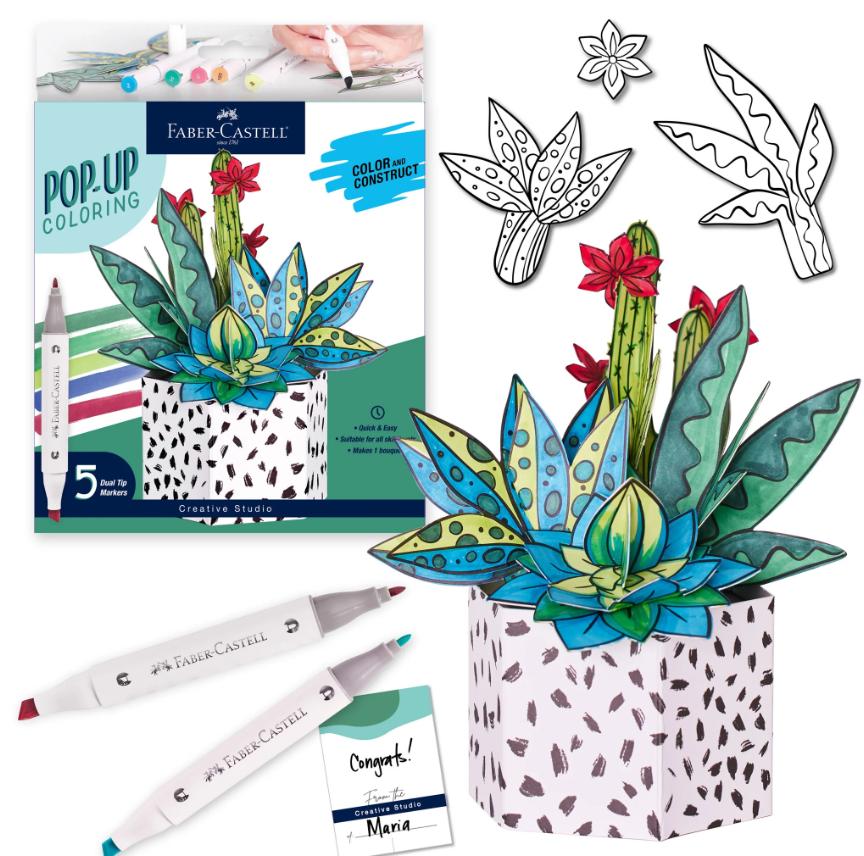 Succulent Pop Up Coloring