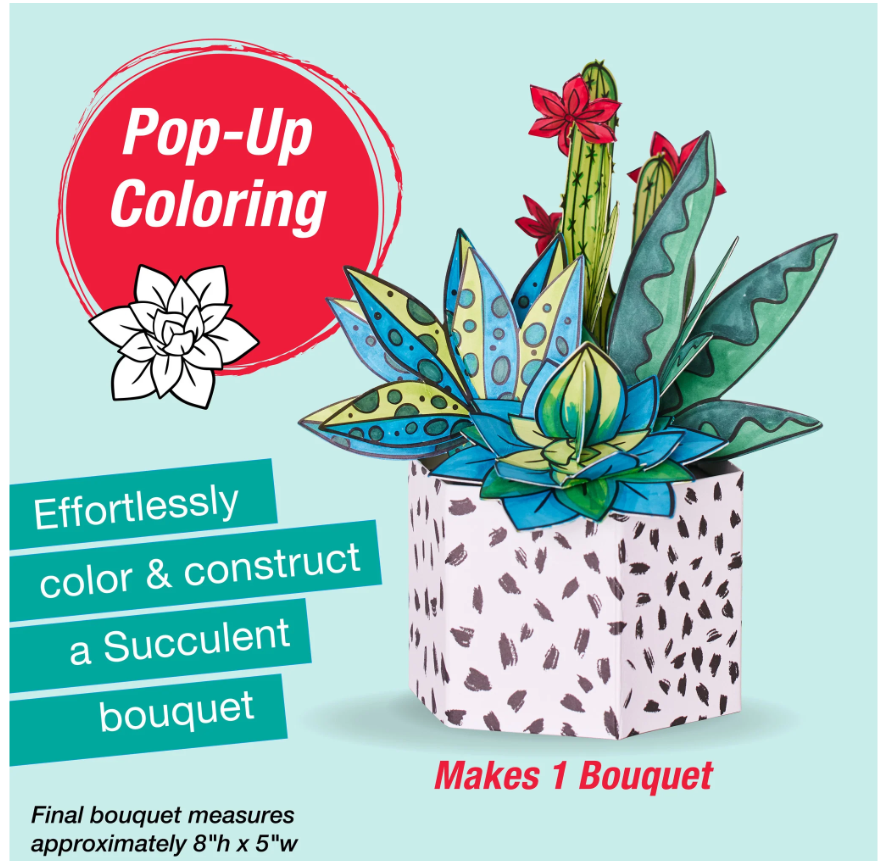 Succulent Pop Up Coloring