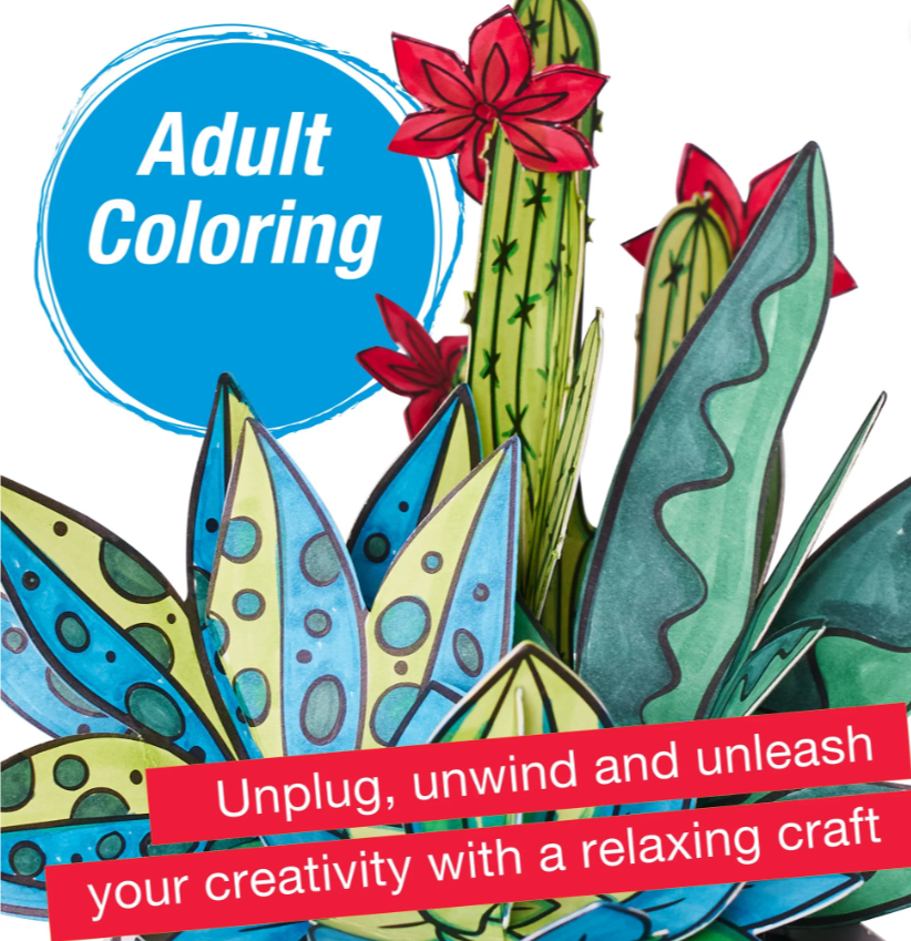 Succulent Pop Up Coloring