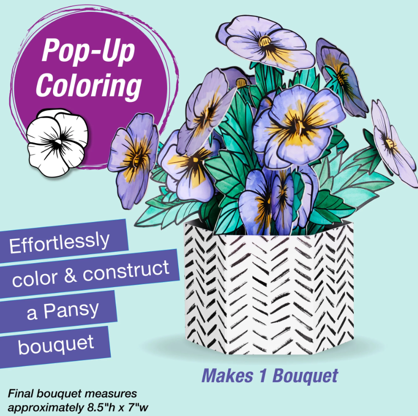 Pansy Pop Up Coloring