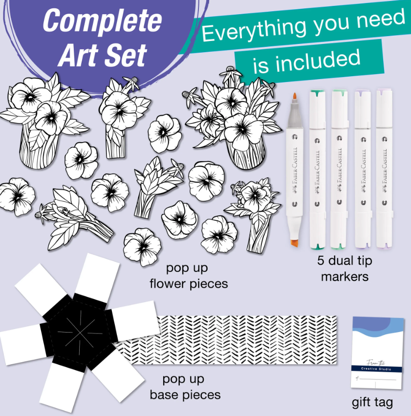 Pansy Pop Up Coloring