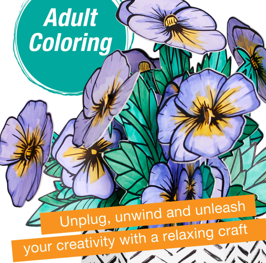 Pansy Pop Up Coloring