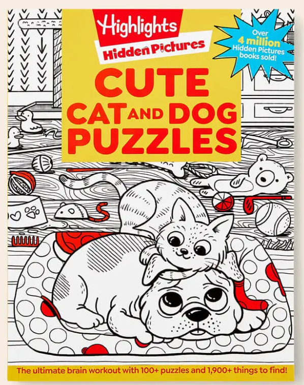 Highlights Hidden Pictures Cute Cat Dog Puzzles