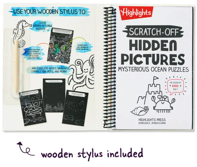 Scratch Off Hidden Pictures Mysterious Ocean Puzzles