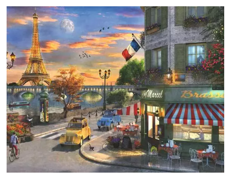 2000 pc Paris Sunset Puzzle