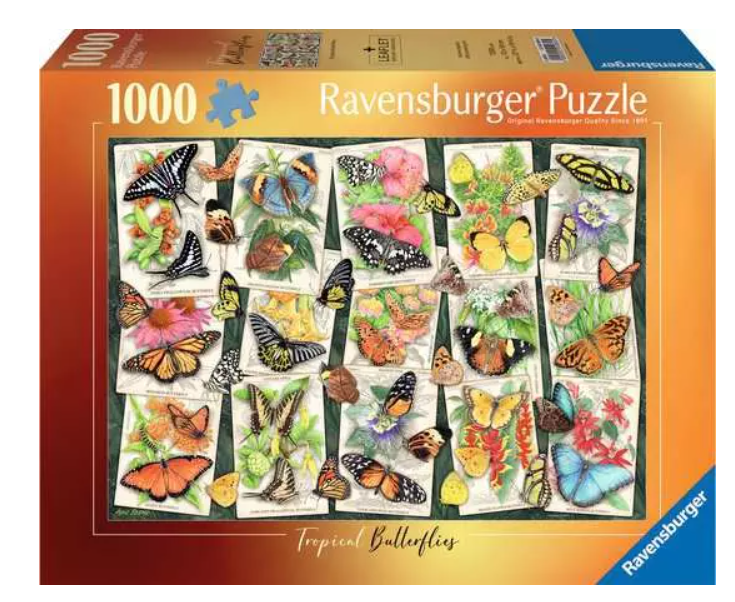 1000 pc Tropical Butterflies Puzzle