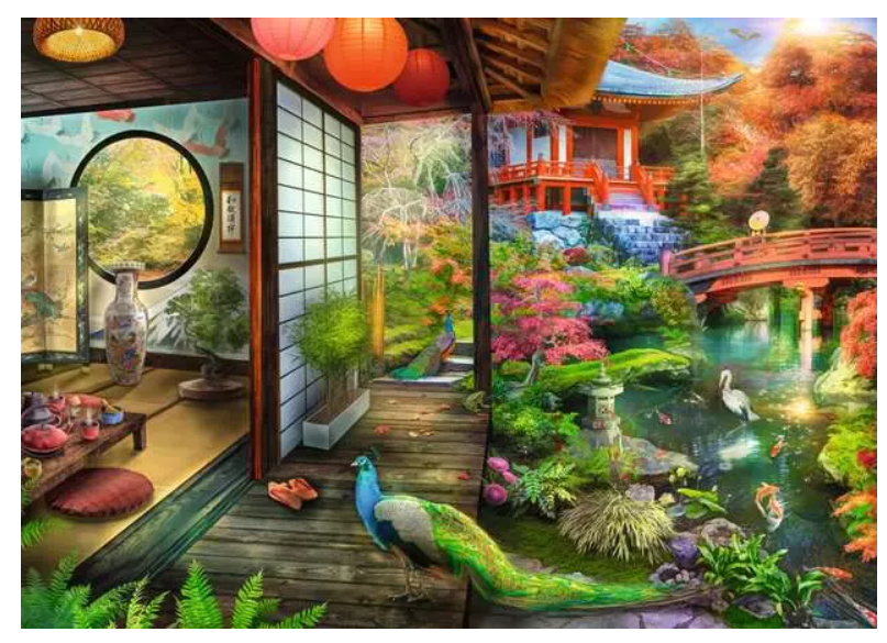 1000 pc Japanese Garden Teahouse Puzzle