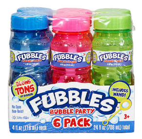 Fubbles Bubble Solution 4Oz 6 Pack