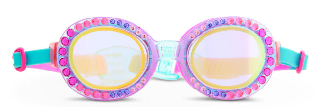 Sparkle Bedazzled Blue Youth Swim Goggles