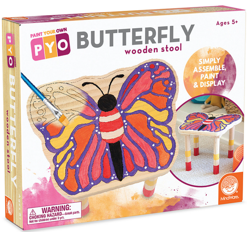 Butterfly Wooden Stool Pyo