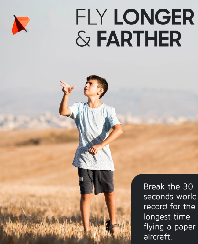 Red Powerup 2.0 Electric Paper Plane Kit