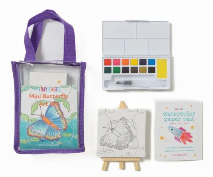 Mini Butterfly Art Kit Tiny Easel