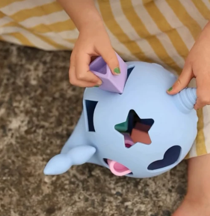 Pastel Narwhal Shape Sorter Jellystone Glo Pals