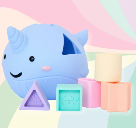 Pastel Narwhal Shape Sorter Jellystone Glo Pals