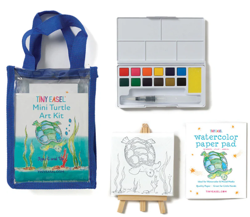 Mini Sea Turtle Art Kit Tiny Easel