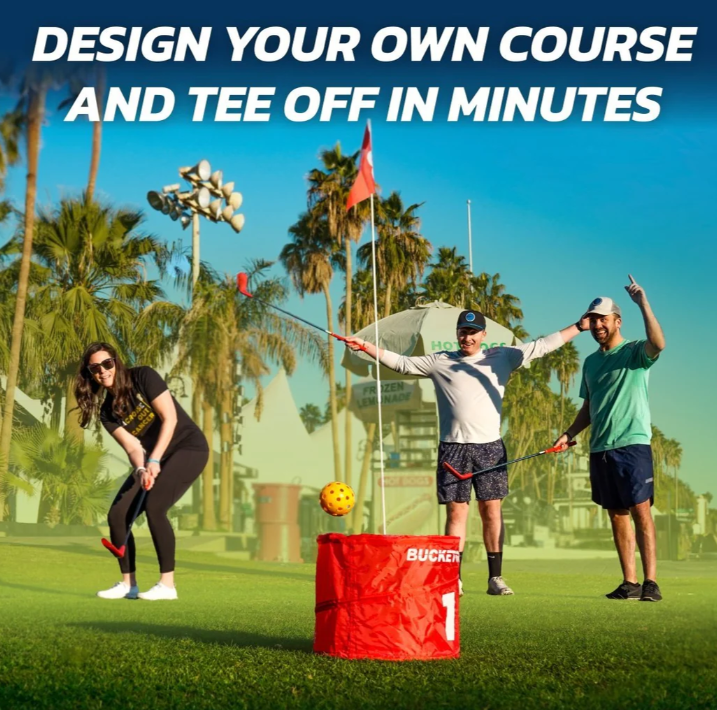 Bucket Golf Bundle 3 Holes with 2 Clubs