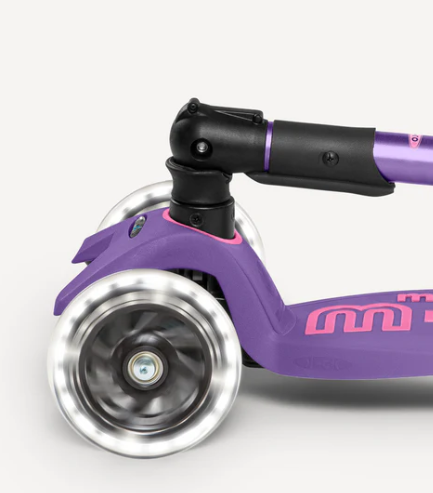 Maxi Led Foldable Purple Scooter
