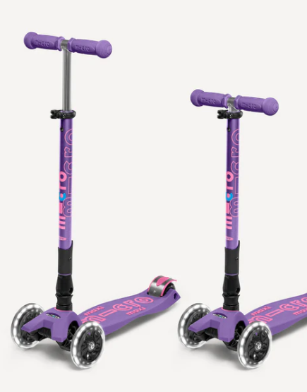 Maxi Led Foldable Purple Scooter