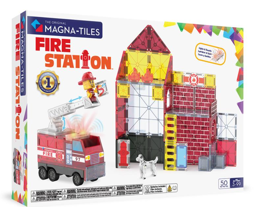 Magna-Tiles® Fire Station 50 piece set