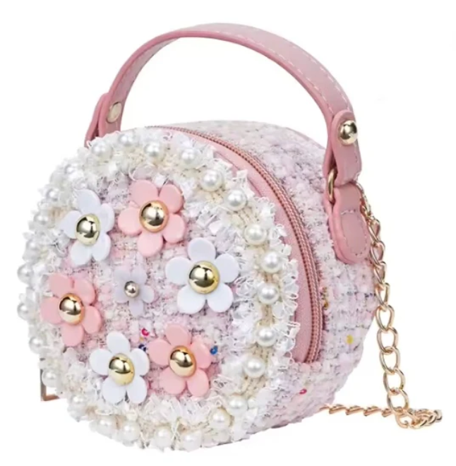 Flower Tweed Mini Purse