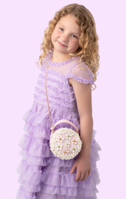 Flower Tweed Mini Purse