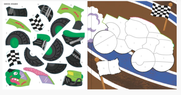 My First Color-By-Sticker Monster Trucks