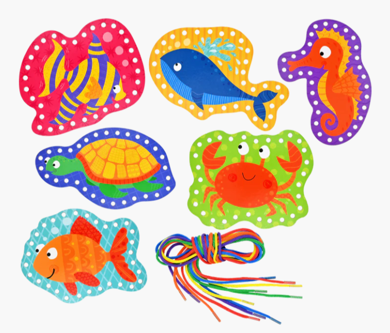 Under The Sea Lacing Cards