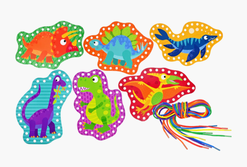 Dinosaurs Lacing Cards