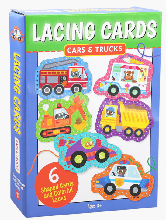 Cars And Trucks Lacing Cards