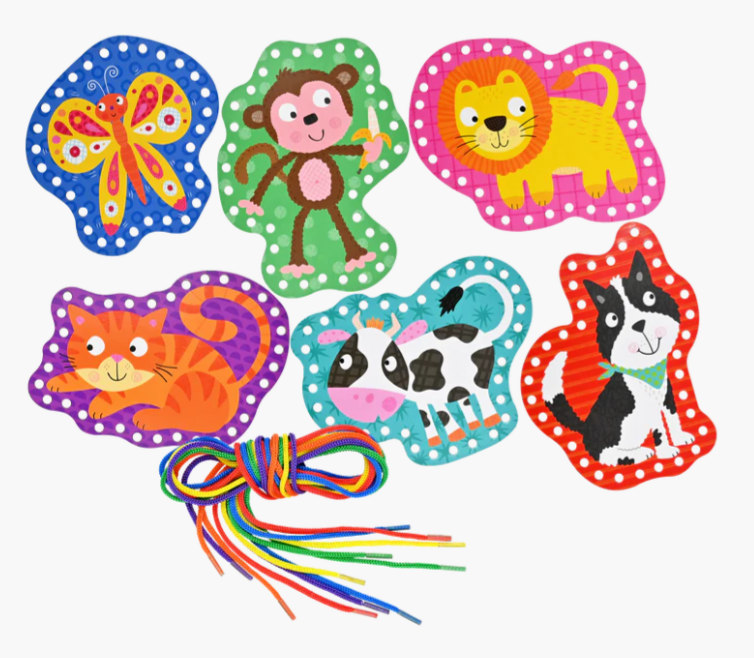 Animals Lacing Cards