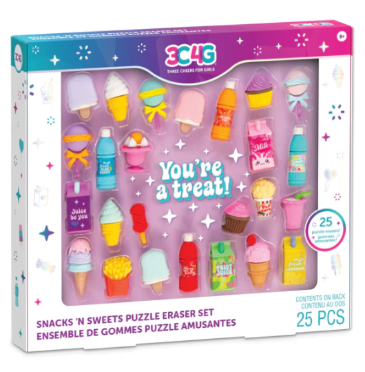 Snacks N Sweets Puzzle Eraser Set