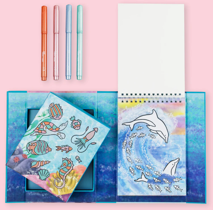 Sea Life Shimmer Coloring Set